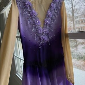 Elegant Kids Dance Costume with Floral Embellishments